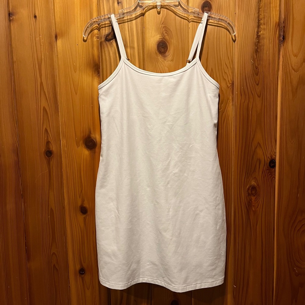 Beyond Yoga White Slim Slip Dress